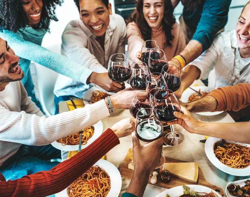 fun friends at cooking party in nyc