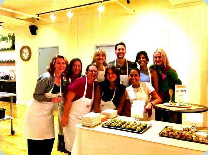 cooking party group of friends