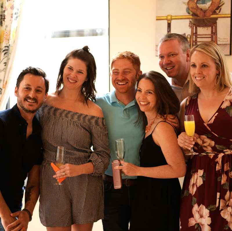 three couples together at Valentine's Day cooking class in NYC